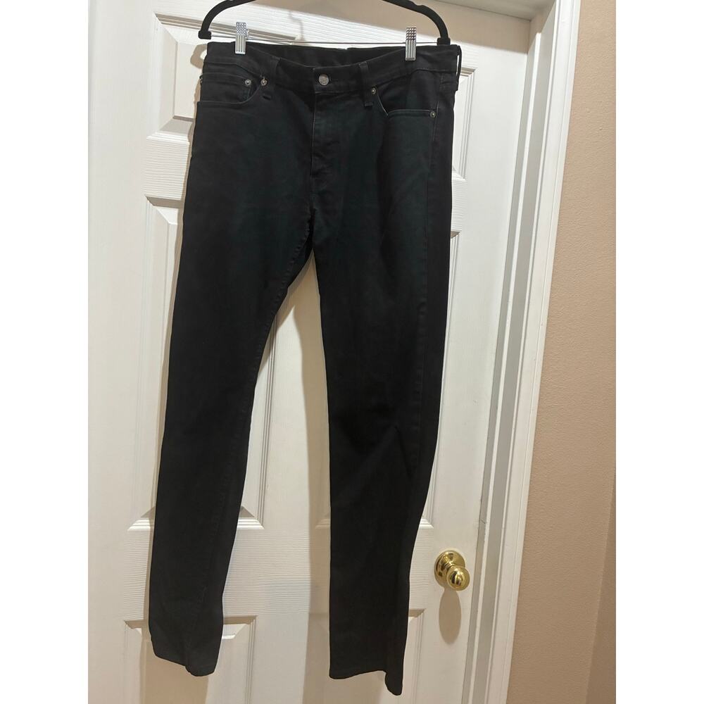 Levi's 511 Slim Fit Men's 34x34(34x33) Black Stretch Straight Leg Denim Jeans